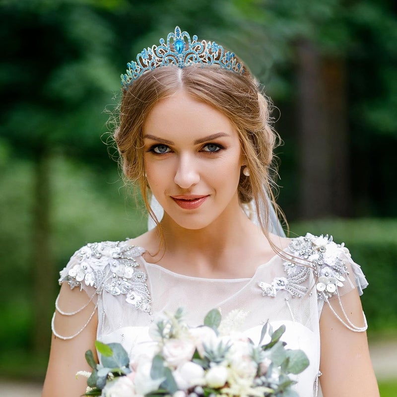AXX Princess Crown for Women, Crystal Queen Tiaras for Girls Bridal Hair Accessories Gifts for Birthday Wedding Prom, Bridal Party, Pageant, Halloween Christmas Costume - Image 2